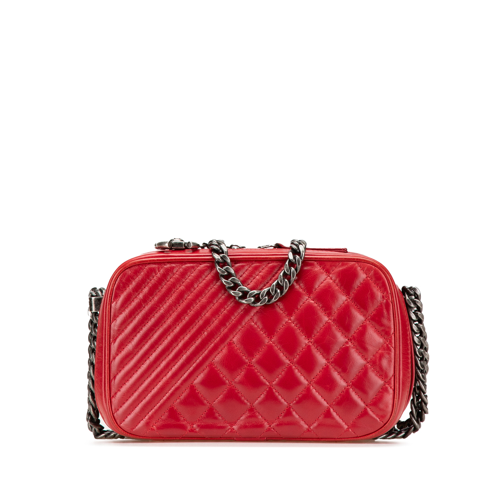 Pre-Loved Chanel Small Quilted Glazed Calfskin Coco Boy Camera Bag